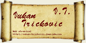 Vukan Tričković vizit kartica